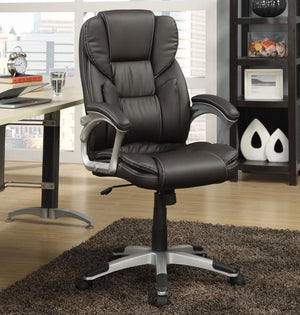 Plush Padded Office Chair in White or Brown