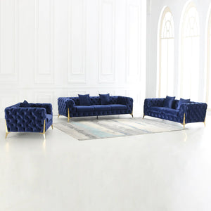 Lyla Velvet Living Room Collection in 3 Color Options