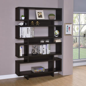 Contemporary Geometric Bookcase in 3 Color Options