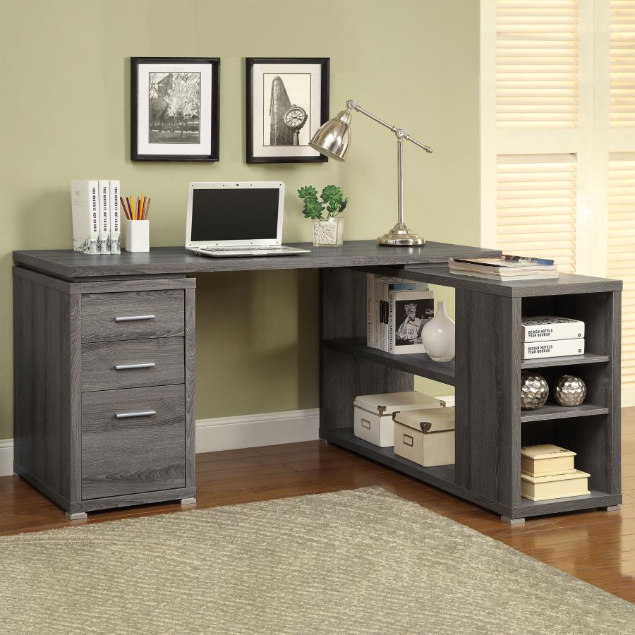 Evie L-Shaped Office Desk in 4 Color Options