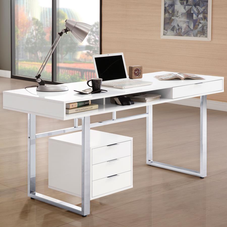 Weiman Modern Office Desk in Grey or White