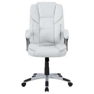 Plush Padded Office Chair in White or Brown