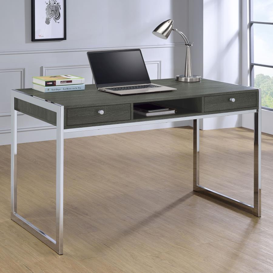 Wallie Weathered Grey Office Desk