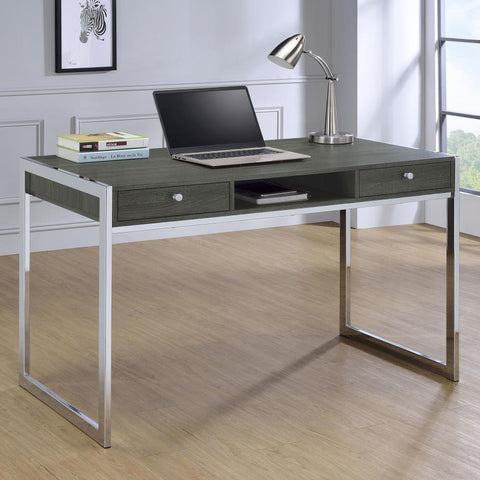 Wallie Weathered Grey Office Desk