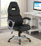 Modern Leatherette Office Chair in Black or White