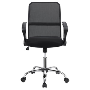 Black Office Chair with Mesh Backrest