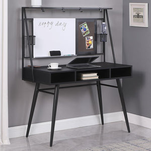 Black Mid Century Multi-Functional Office Desk