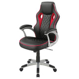 Upholstered Office Chair in Black and Red