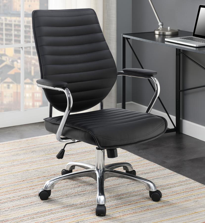 Contemporary Black High Back Office Chair