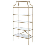 Selene Matte Gold Bookcase