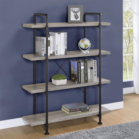 Industrial Grey Driftwood Bookcase