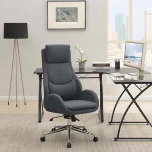 Contemporary Grey Upholstered Office Chair
