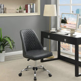 Tia Tufted Office Chair in Brown or Grey