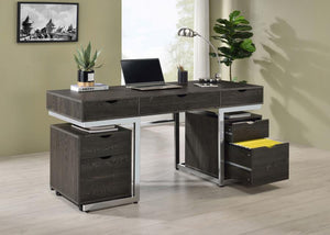 Norma Modern Dark Oak Office Desk