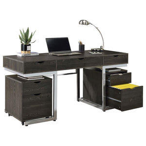 Norma Modern Dark Oak Office Desk