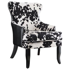 Cowhide Print Accent Chair