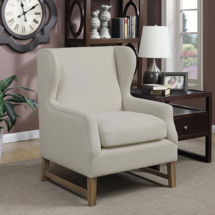 Cream Wing Back Accent Chair