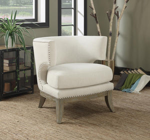 Dominic Barrel Back Accent Chair in Grey or White