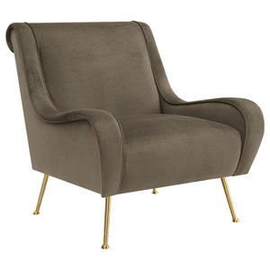 Upholstered Saddle Arms Accent Chair in 2 Color Options