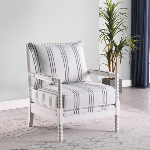 Spindle Fabric Accent Chair in 3 Color Options