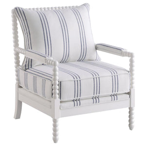 Spindle Fabric Accent Chair in 3 Color Options