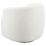 Faux Sheep Skin Swivel Accent Chair