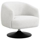 Beige Boucle Swivel Accent Chair