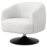 Beige Boucle Swivel Accent Chair