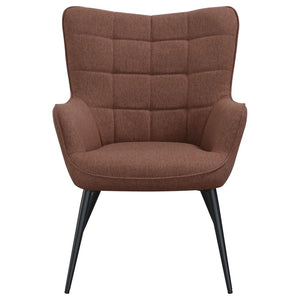 Tufted Mid Century Accent Chair in Rust or Grey
