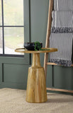 Round Accent Table in Black or Natural