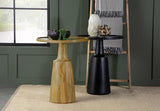 Round Accent Table in Black or Natural