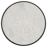 Carved Floral Motif Accent Table