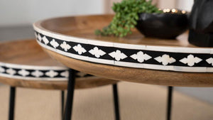 Bone Inlay Accent Nesting Table