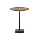 Mango Accent Table with Marble Base in Green or White