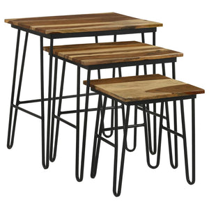 Industrial Nesting Tables with Hairpin legs
