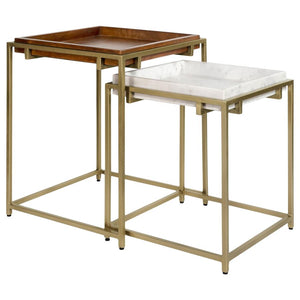 Mango & Marble Accent Nesting Table