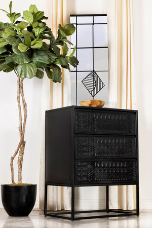 Tribal Design Accent Cabinet