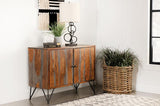 Rustic Industrial Sheesham Accent Cabinet