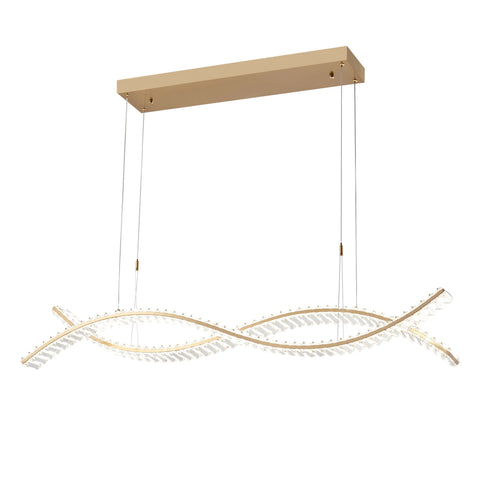 Lotte Brushed Gold Chandelier