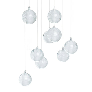 Crystal Spheres Chandelier with 9 Lights