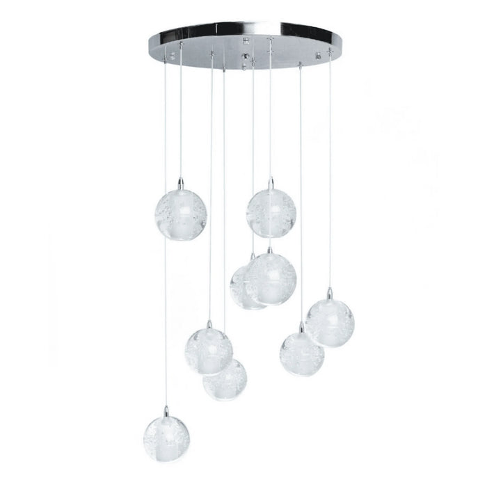 Crystal Spheres Chandelier with 9 Lights