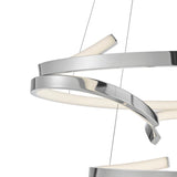 Round Two Tiers Chrome LED Chandelier