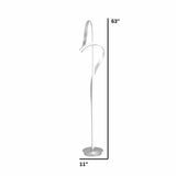 Silver Dimmable LED Floor Lamp