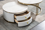 Round Nesting Storage Coffee Table