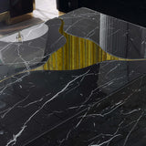 Modular Faux Marble Coffee Table in Black or White