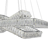 Three Rectangular Rings Crystal LED Chandelier