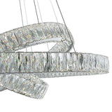 Crystal Round Rings LED Chandelier