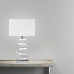 Dual Tone Table Lamp with Wavy Base