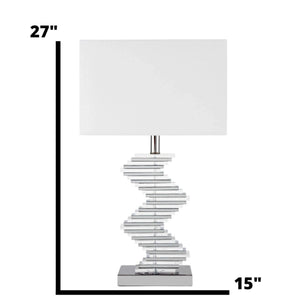 Dual Tone Table Lamp with Wavy Base