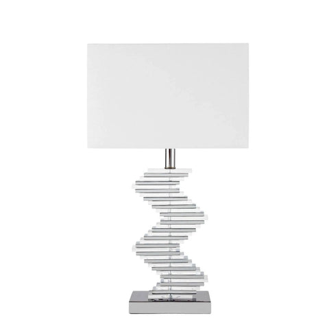 Dual Tone Table Lamp with Wavy Base